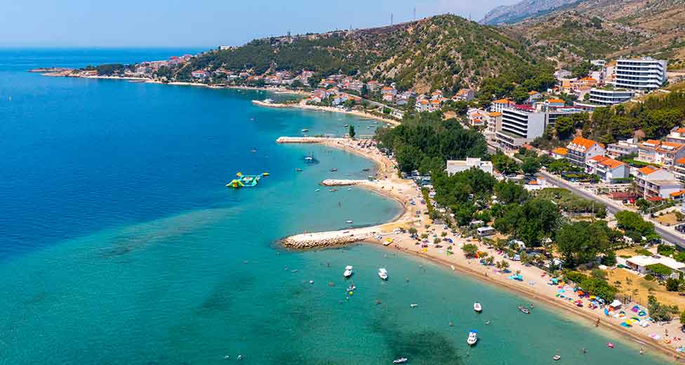 Duće riviera from the air